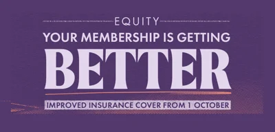 Text reads: Your membership is getting better, improved insurance cover from 1 October